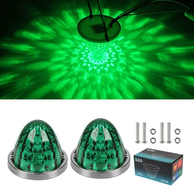 Glass-Type Plastic Truck Side Light Gündüz işıqları - 10-30v-always-on-green-pack-of-two