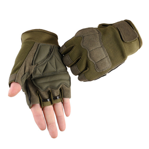 Soldier Tactical Half Finger Gloves Military Fans Men and Women Outdoor Sports Mountaineering Training Protection Wear-Resistant Fitness Wholesale Cross-Border