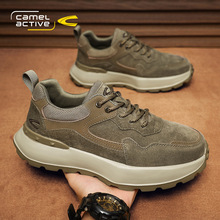 德国骆驼动感男鞋动感新款软底真皮防滑跑步男士户外运动休闲鞋男