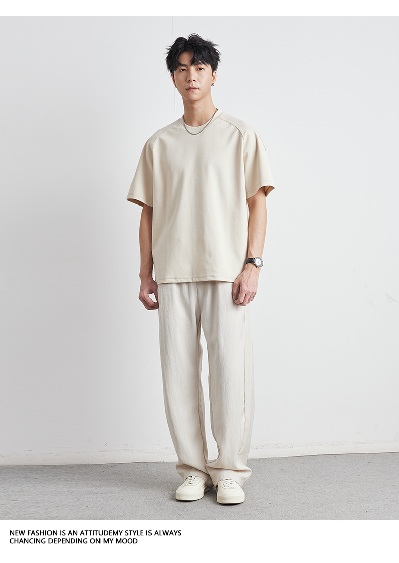 Áo thun nam cổ tròn tay ngắn chất liệu cotton thoáng mát — Màu xám đậm chi tiết 19