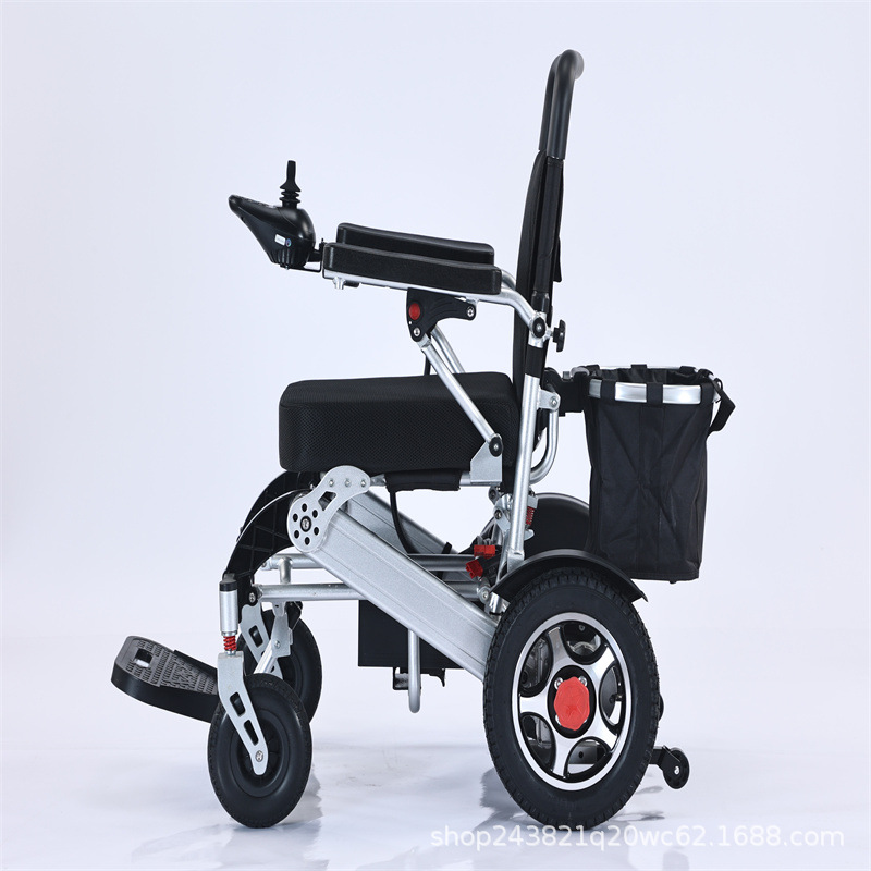 Customized Electric Wheelchair, Cross-Border Aluminum Alloy Model, Fully Automatic Foldable Mobility Scooter for the Elderly and Disabled, Lightweight and Foldable
