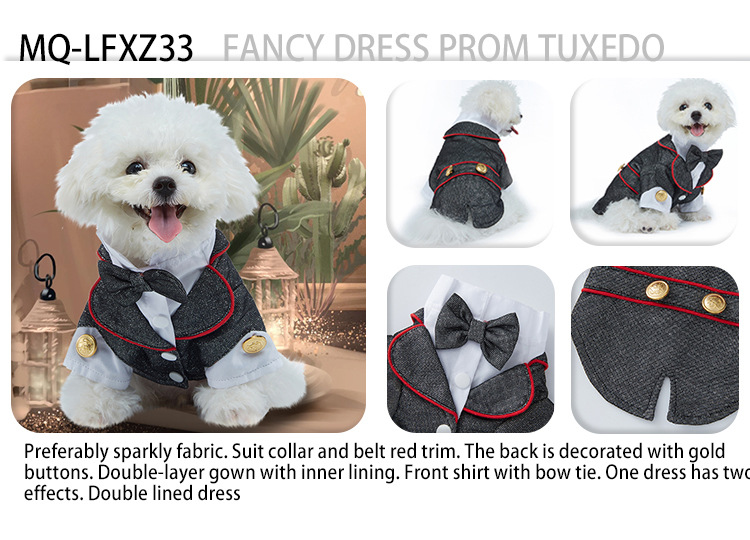 Formel hundeskjorte med slips til bryllup og jul_voghion.com