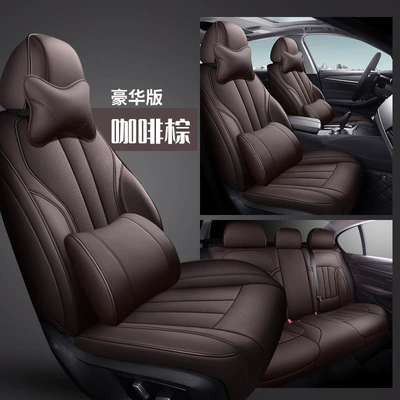 Modelə uyğun (Original) oturacaq örtükləri – All Seasons, Genuine Leather Car - coffee-brown-deluxe-edition-five-seats-nappa-leather-full-surround-of-front-and-rear-rows