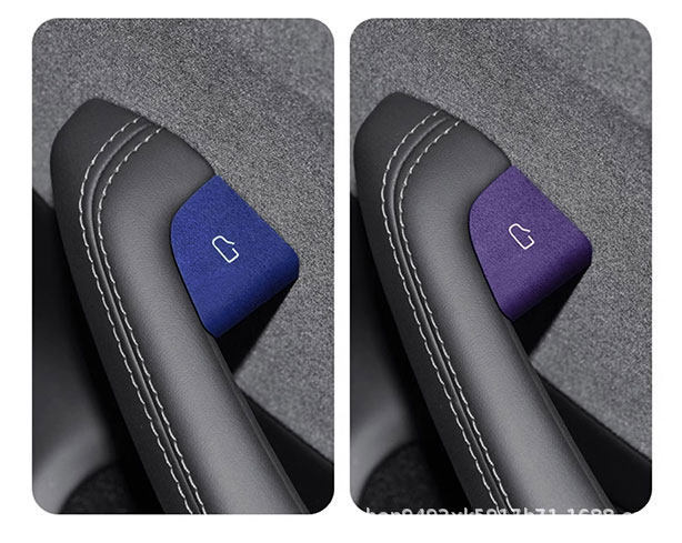 Cross-Border Preferred Choice: Tesla Model 3/Yl Car Door Switch Reminder Stickers, Suede Night Glow Interior Modification