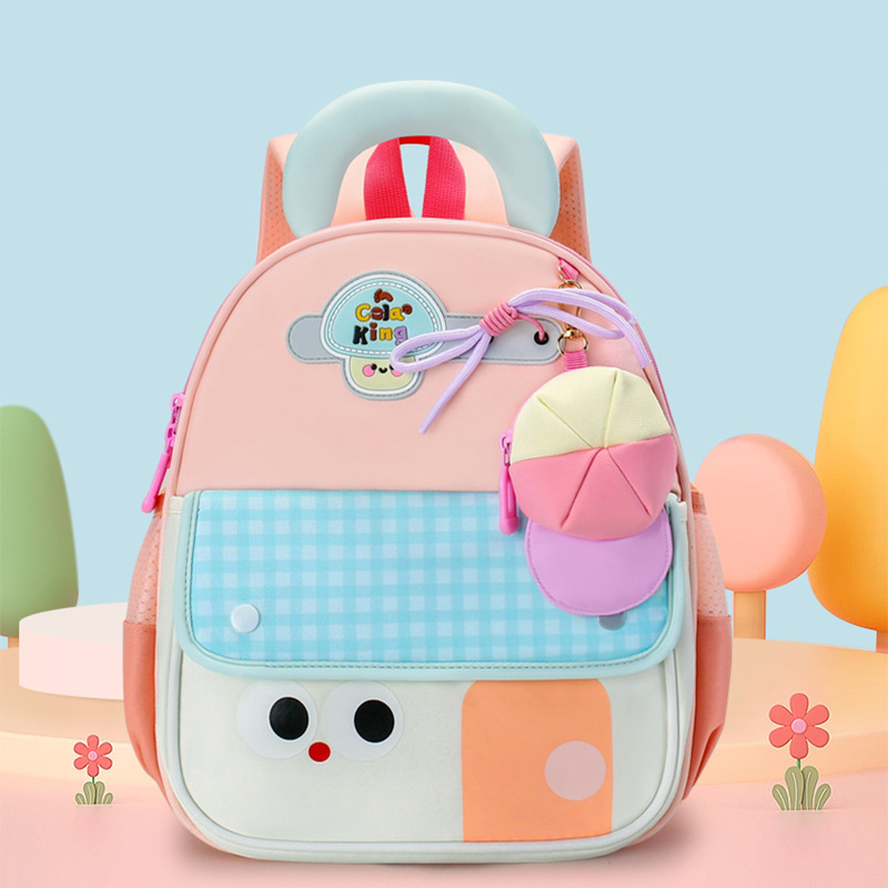 Mochila de jardín de infantes nuevo niño de dibujos animados 3 años 5 años mochila de preescolar transpirable clase grande mochila de niña pequeña