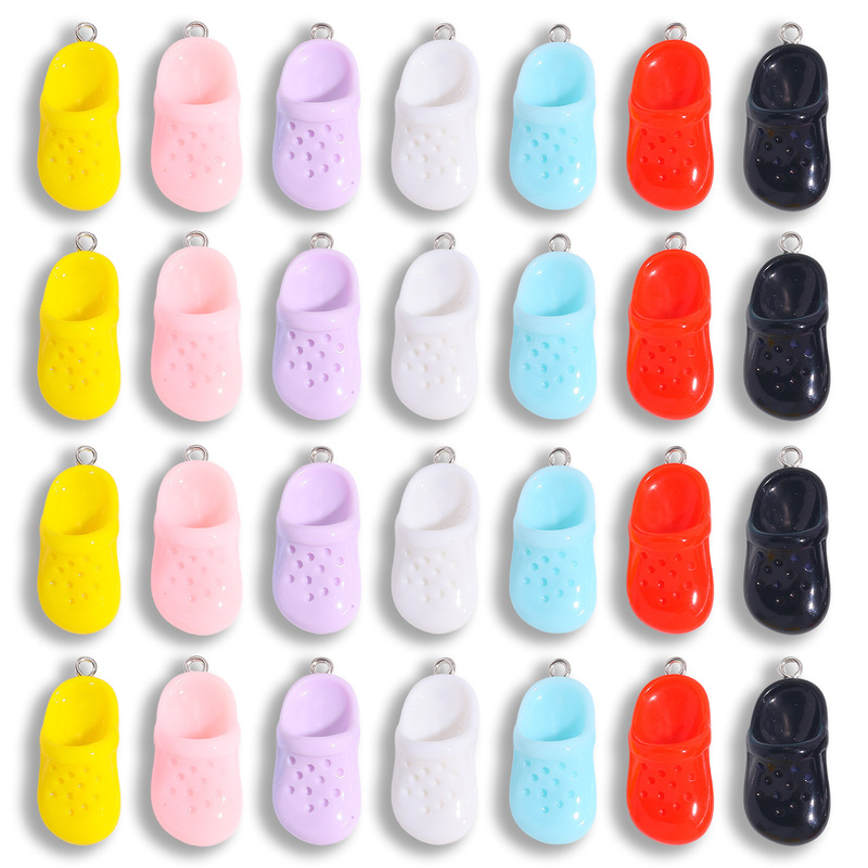 Cross-border DIY jewelry accessories wholesale, fun multi-color resin charms for Crocs, handmade necklaces, keychains, pendants