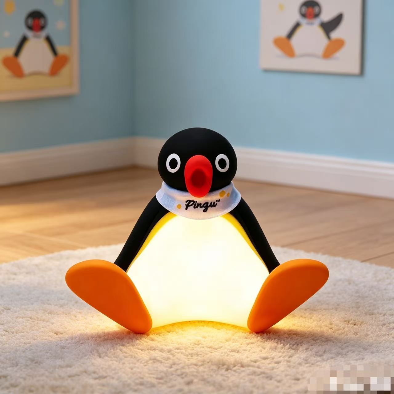 Ping Penguin Night Light, Cute Slap Light, Birthday Gift for Boys and Girls, Bedside Lamp Ornament