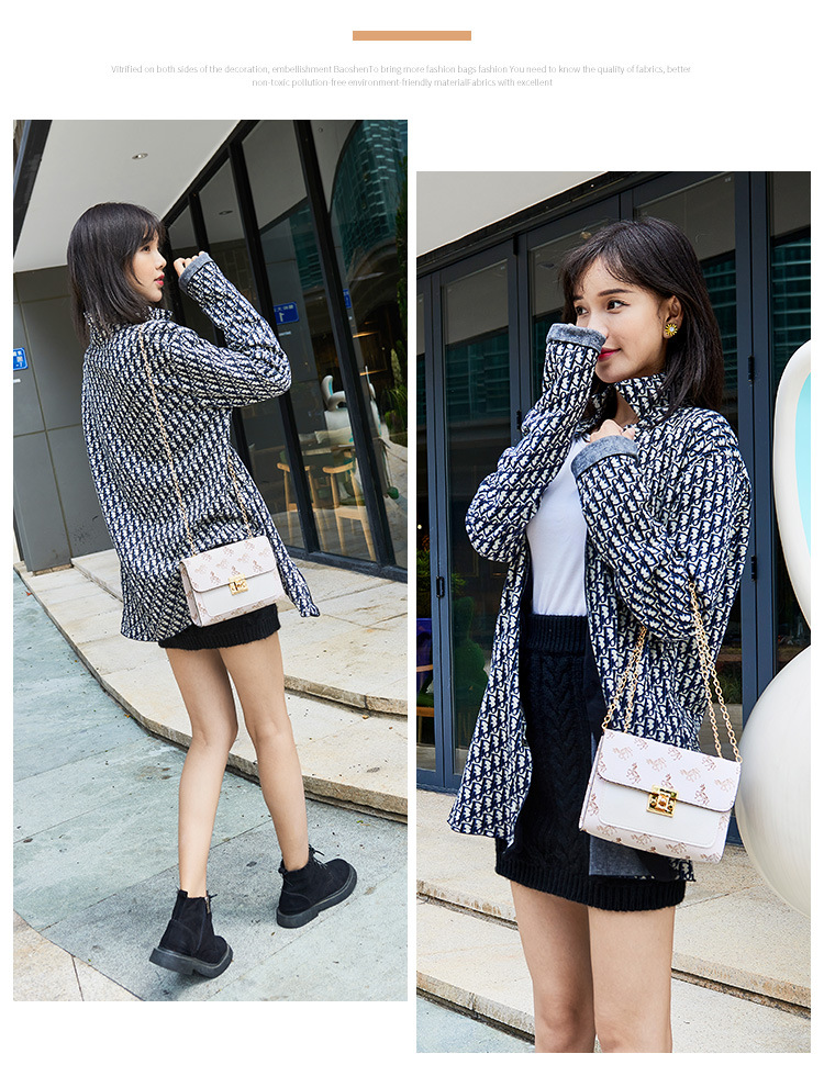 Shoulder Bag Bags Type Daily Occasion Pu Leather Material Animal Pattern Women's Mini Pu Leather Animal Streetwear Square Lock Clasp Shoulder Bag