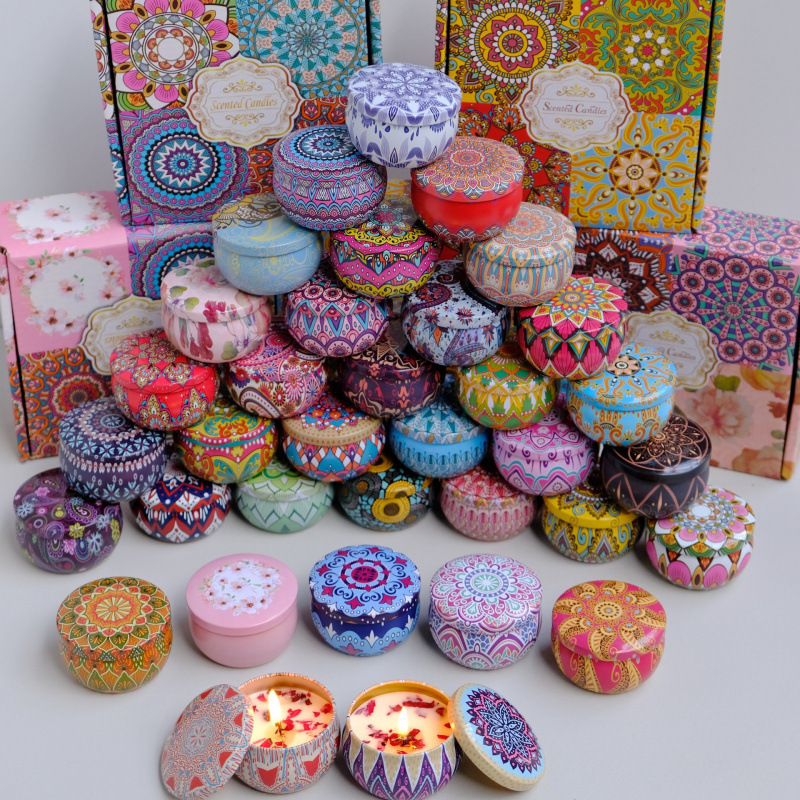 ¿Cara de soja transfronteriza con cera seca de flores? Regalos de cumpleaños de boda flores de flores de vela aromática