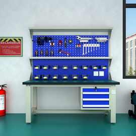 定制加工各尺寸材质工作台防静电工作台实木钢板工作台车间钳工台