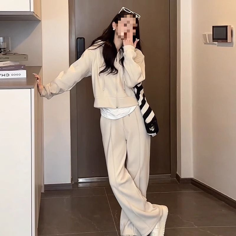 感穿搭休闲300大码胖装女高级MM新款两件套春季运动斤一整套时尚|undefined