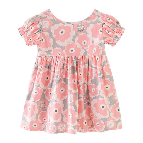 2024 Princess Dress Girls Dress Summer Korean Style Baby Girl Children's Clothing Foreign Trade Stall Children's Dress