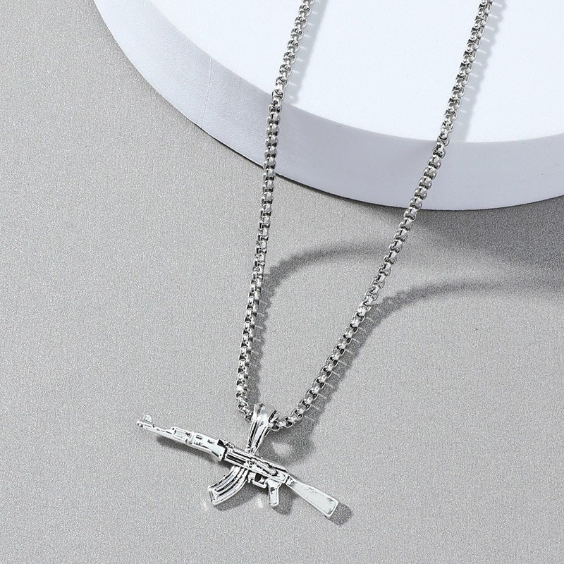 Ak47 Gun Pendant Necklace Fashion Jewelry For Men And Women_voghion.com