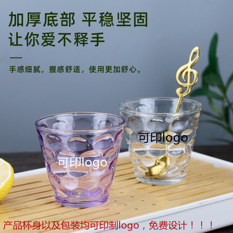 Venta al por mayor productos de Vidrio colorido gota de lluvia taza conjunto regalo del hogar actividad taza de té reunión de negocios taza de vidrio