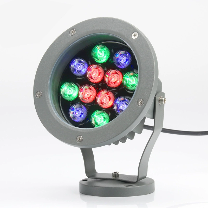 LED круглая светодиодная прожекторная лампа RGB освещающая уличная лампа наружный ландшафт светлая водостойкая конденсированная светлая вставленная лампа для газона
