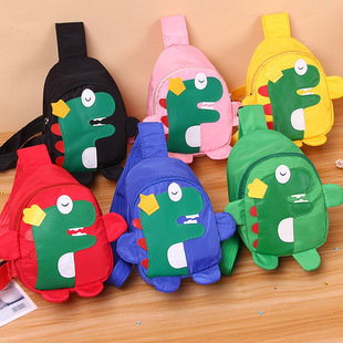 Children's Bag Wholesale Cartoon Small Dinosaur Crossbody Bag Fashion Girls Canvas Bag Boys Satchel South Korea Shoulder Bag