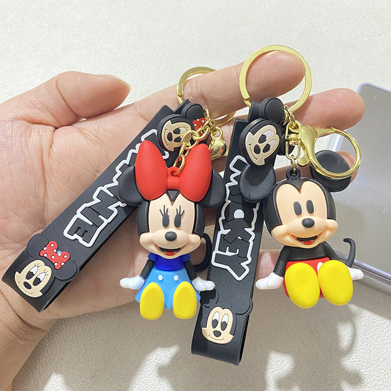 Cartoon Mickey Mouse doll doll bag accessories keychain ornaments new PVC anime Winnie the Pooh gift