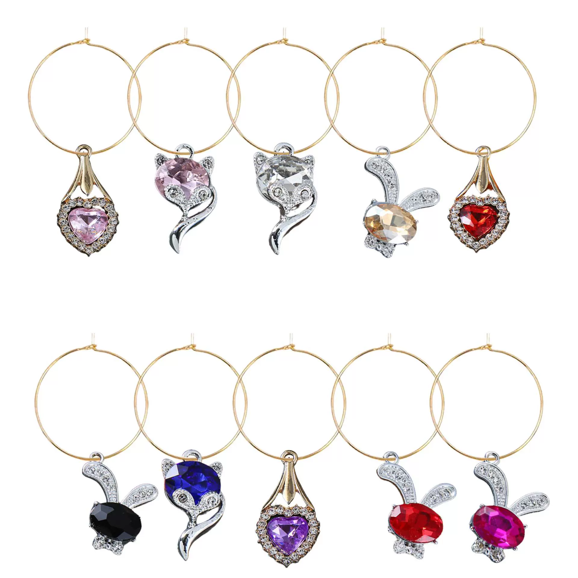 Жемчужное ожерелье своими руками, кулон с жемчугом, стразами, кроликом, сердцем, сплав, Etsy, вечеринка на Хэллоуин, сплав, бокал для вина