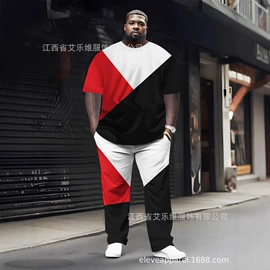 男式大码套装;成衣其他加工;男式T恤