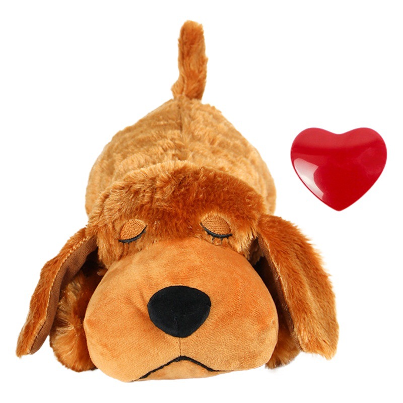 Juguete de confort para mascotas, éxito de ventas transfronterizo, compañero para la ansiedad del perro, simulación de latido del corazón, peluche al por mayor para perros pequeños