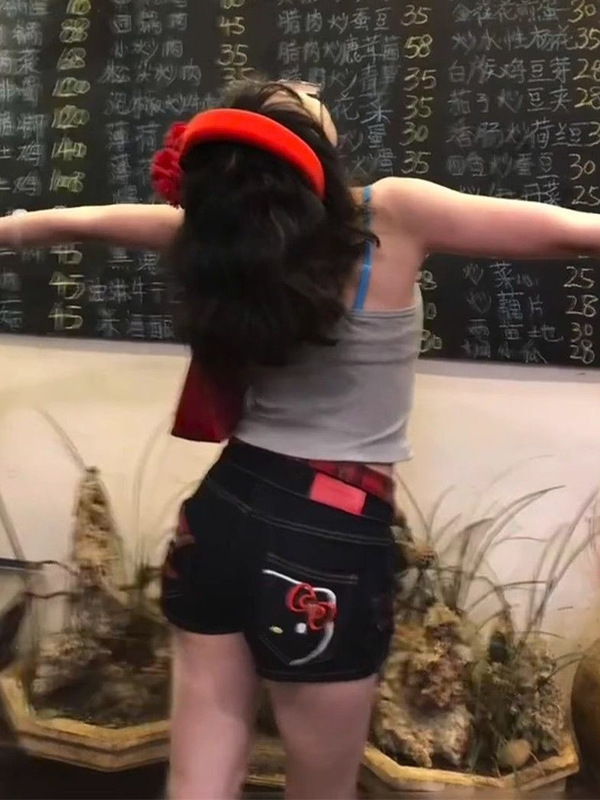 夏季猫咪刺绣设计感短裤高腰显瘦裤子甜美复古格子拼接牛仔短裤女|undefined