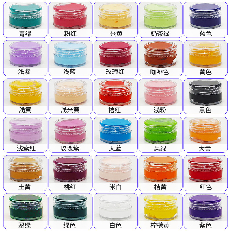 5ml de pasta de silicona 30 colores macarón diy捏 pegamento toner pulpa de garra de gato almohadilla de carne pigmento al por mayor