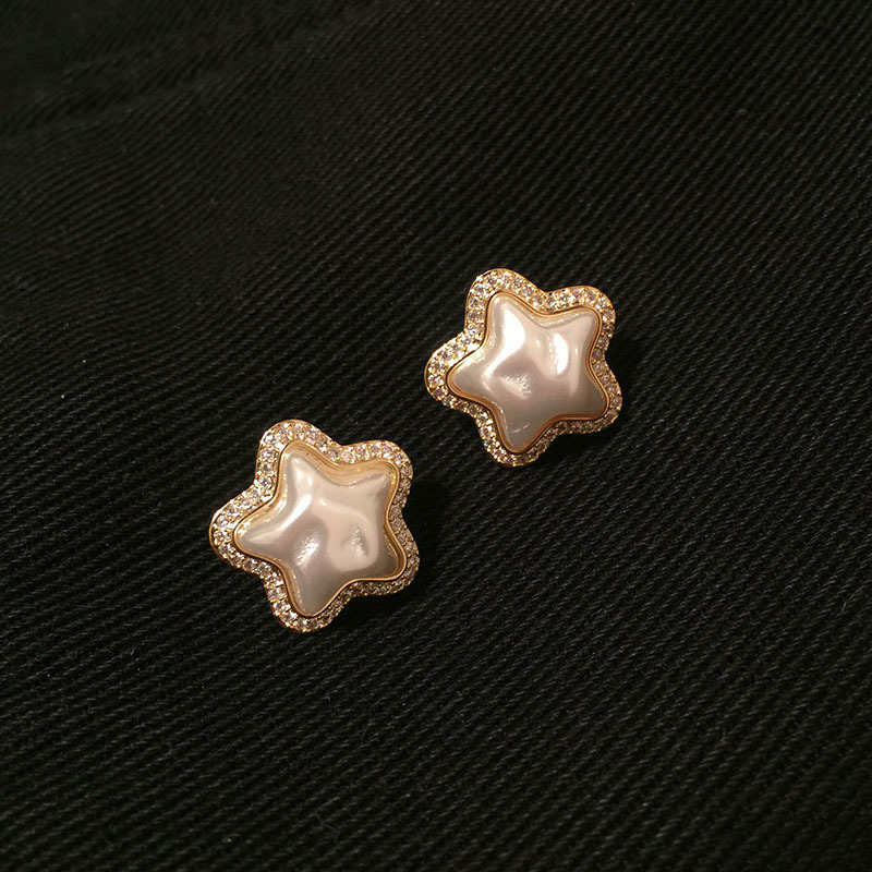 Irregular Star Retro Bump Baroque Earrings display picture 6