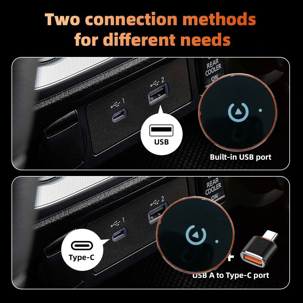 Cross-Border Wireless Carplay Box Smart Car Screen Projection Converter 2-in-1 Android Autocarplay Box