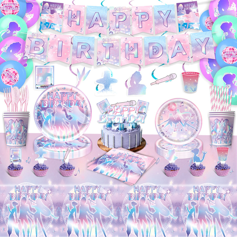New Colorful Witch-Themed Party Supplies, Birthday Banners, Cake Toppers, Birthday Party Decorations