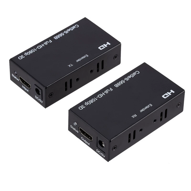 [HDTV延长器单网线60米120米转RJ45网络延长器 HDTV60米延长器]