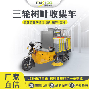 駕駛式三輪樹葉收集車 景區園林物業道路落葉清掃 三輪樹葉收集車