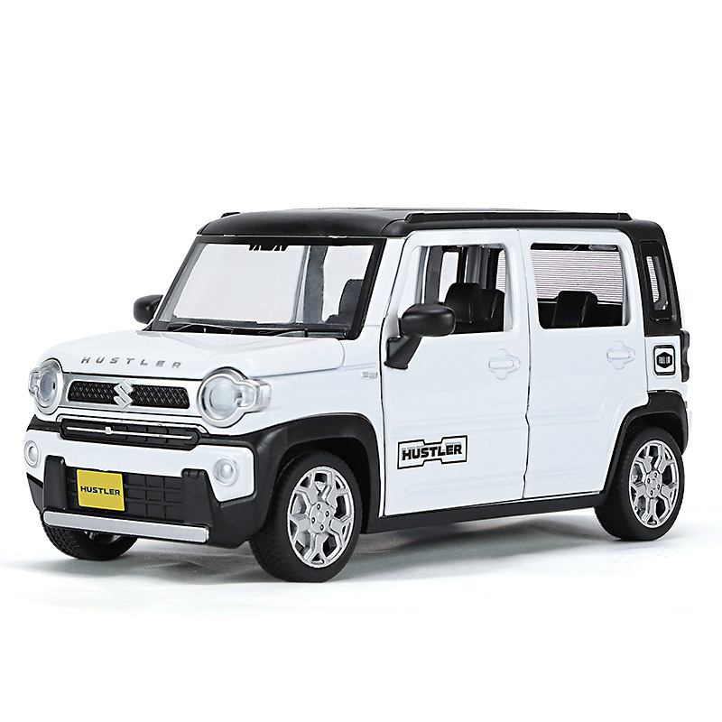 Modelo de coche de aleación Qiyi 1 a 22 Suzuki Hustler coche de retroceso con sonido y luz coche de juguete decoración de modelo de sonido