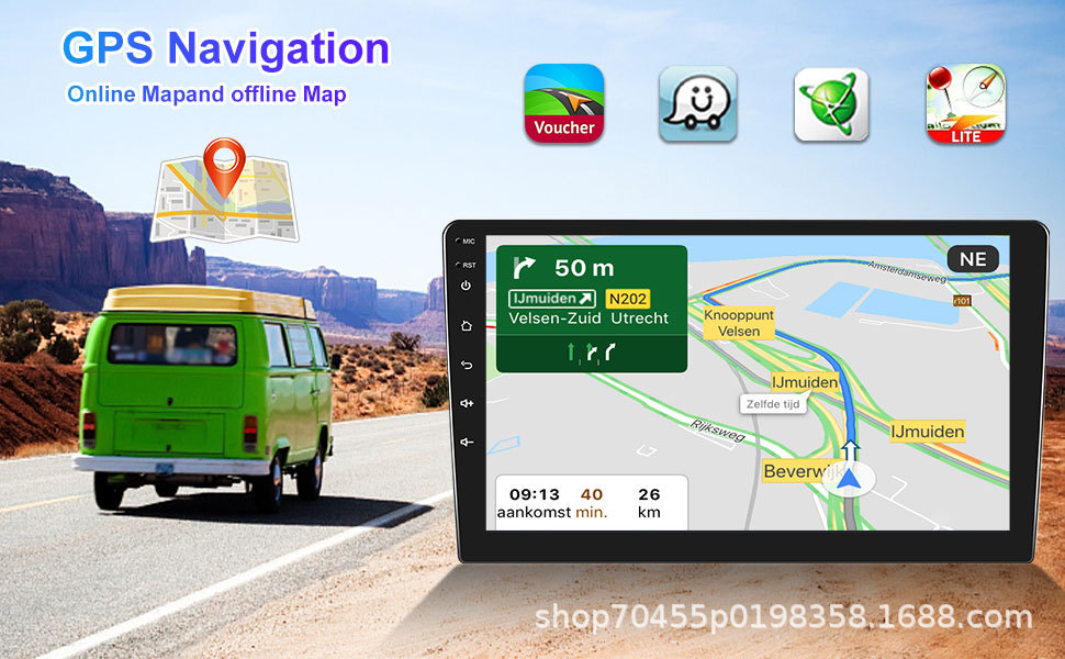 Cross-border 9-inch suitable for 00-09 Audi A4 Android large screen radio player car navigation