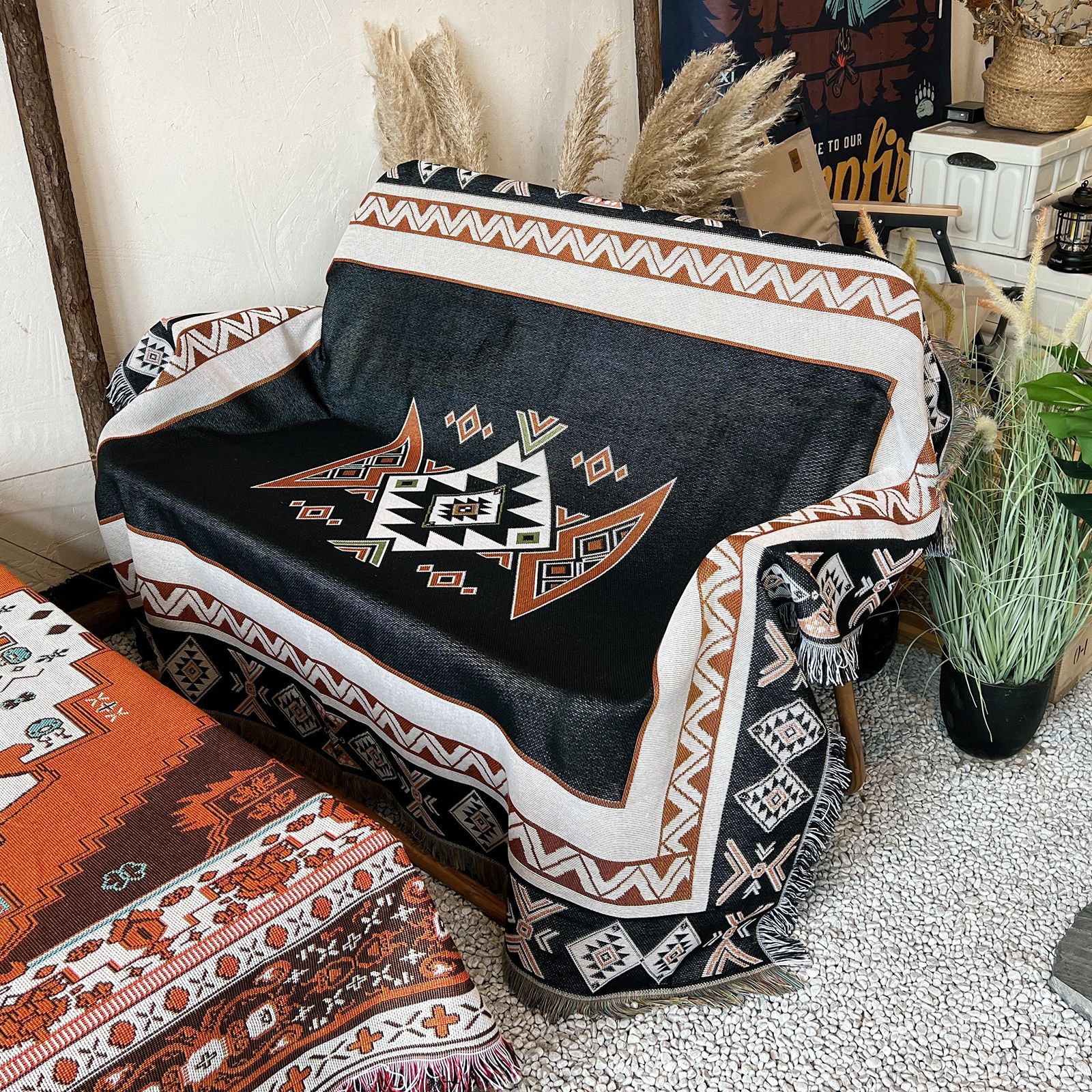 430g Weight carpet, blanket Home Textiles & Decor Type Cotton Nitrile Blend Material Geometric Pattern Casual Style Casual Geometric Cotton Nitrile Blend Carpet Blanket Artificial Decorations 12