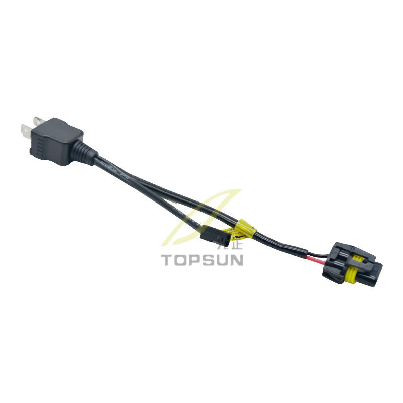 Faros de automóvil H4 mazo de cableado con cambio de luz simple, lámpara telescópica de pie oscilante HID, modificación de bombilla de xenón, un remolque, un cable de un lado