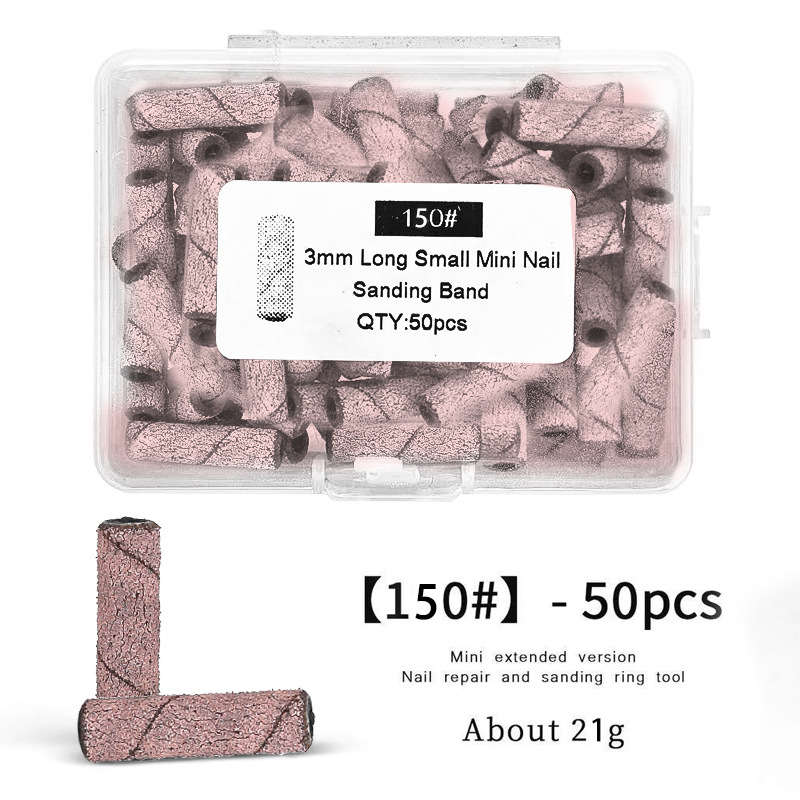 Unidad de arena de uñas de 20 mm alargada multiespecificación especial en caja y bolsa pequeña unidad de arena de uñas