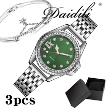 3pcs ֱ ʱŮװóѧֱ watches bracelet