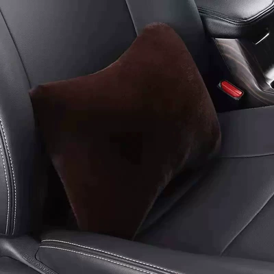 Bone Neck Pillow, Car Interior Supplies, Headrest - plush-waist-support-beige-one