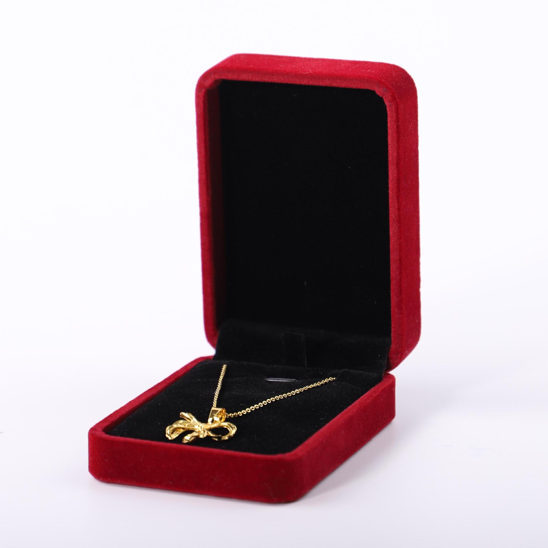 Fuente fábrica venta directa franela joyería caja de embalaje collar pendientes caja de anillo pulsera colgante caja de cadena de mano al por mayor