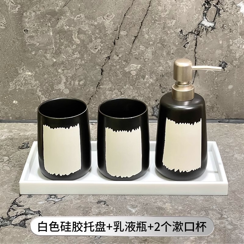 高級マウスウォッシュカップ、軽くて高級感のある歯磨きカップ、家庭用歯ブラシカップ、歯ブラシカップ、高級歯ブラシ収納ラックセット|undefined