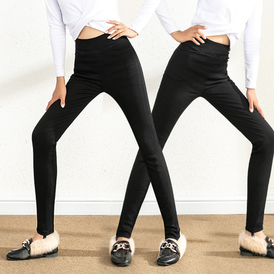 2021 winter White duck down keep warm thickening black trousers Korean Edition Paige Self cultivation Haren Down pants G8982