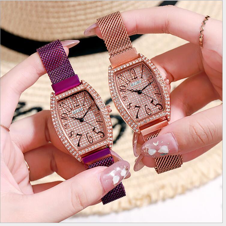 2024 Vendita diretta Tiktok popolare maglia magnetica con scatola del vento con orologio al quarzo_voghion.com