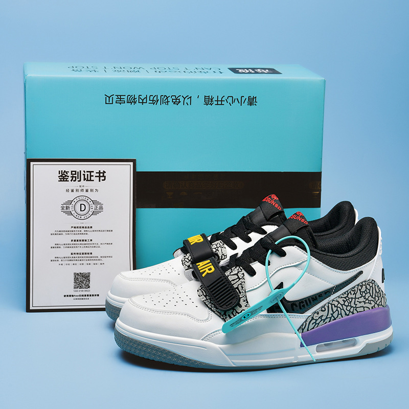 AJ312 로우탑 화이트 & 퍼플 레이커스