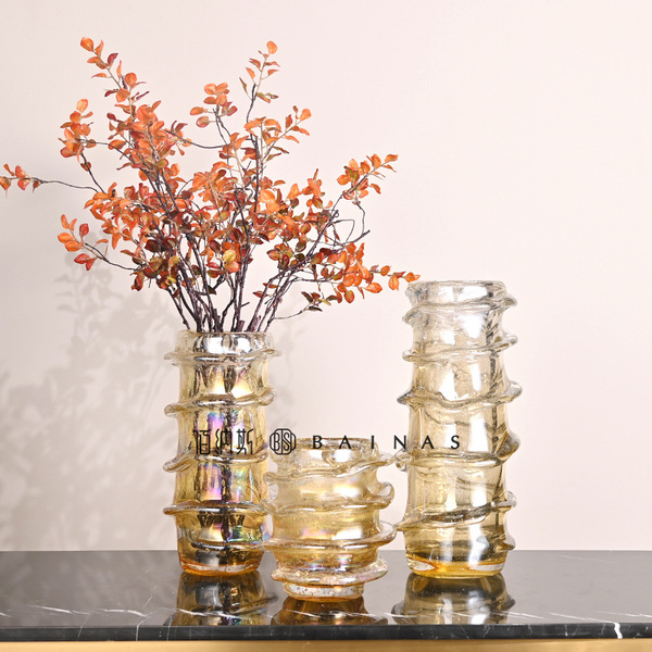Creative golden glass decorations for living room