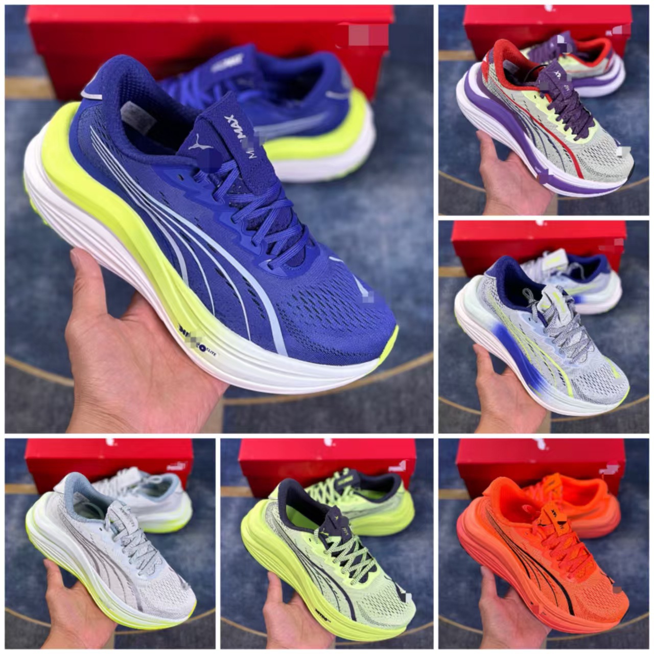 Putian Biaoma Running Shoes Mesh Cross-Country Running Shoes Non-Slip Outdoor Sports Shoes for Men and Women Breathable Thick-Soled Jogging Shoes