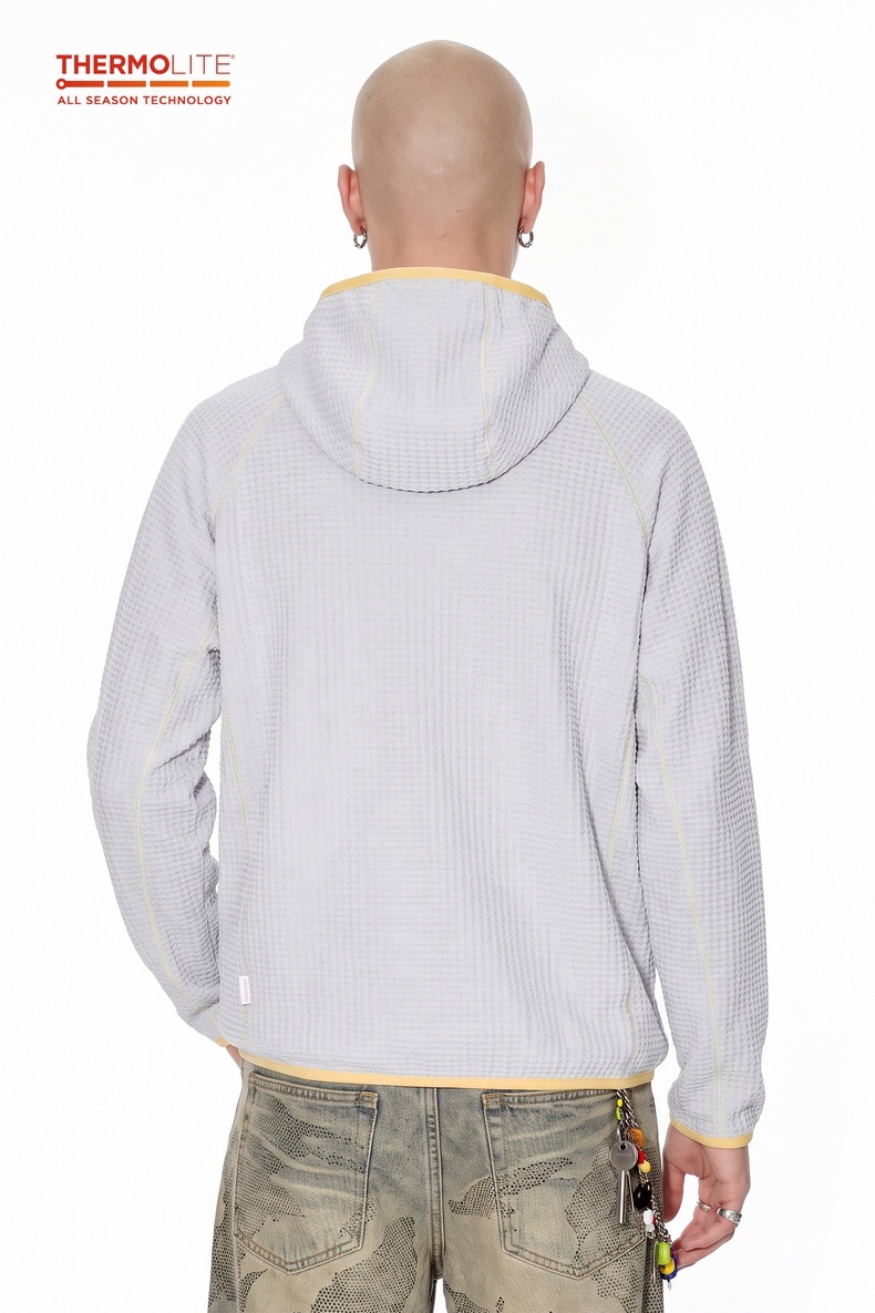 Inflation Khaki 180g Color-Block Hoodie