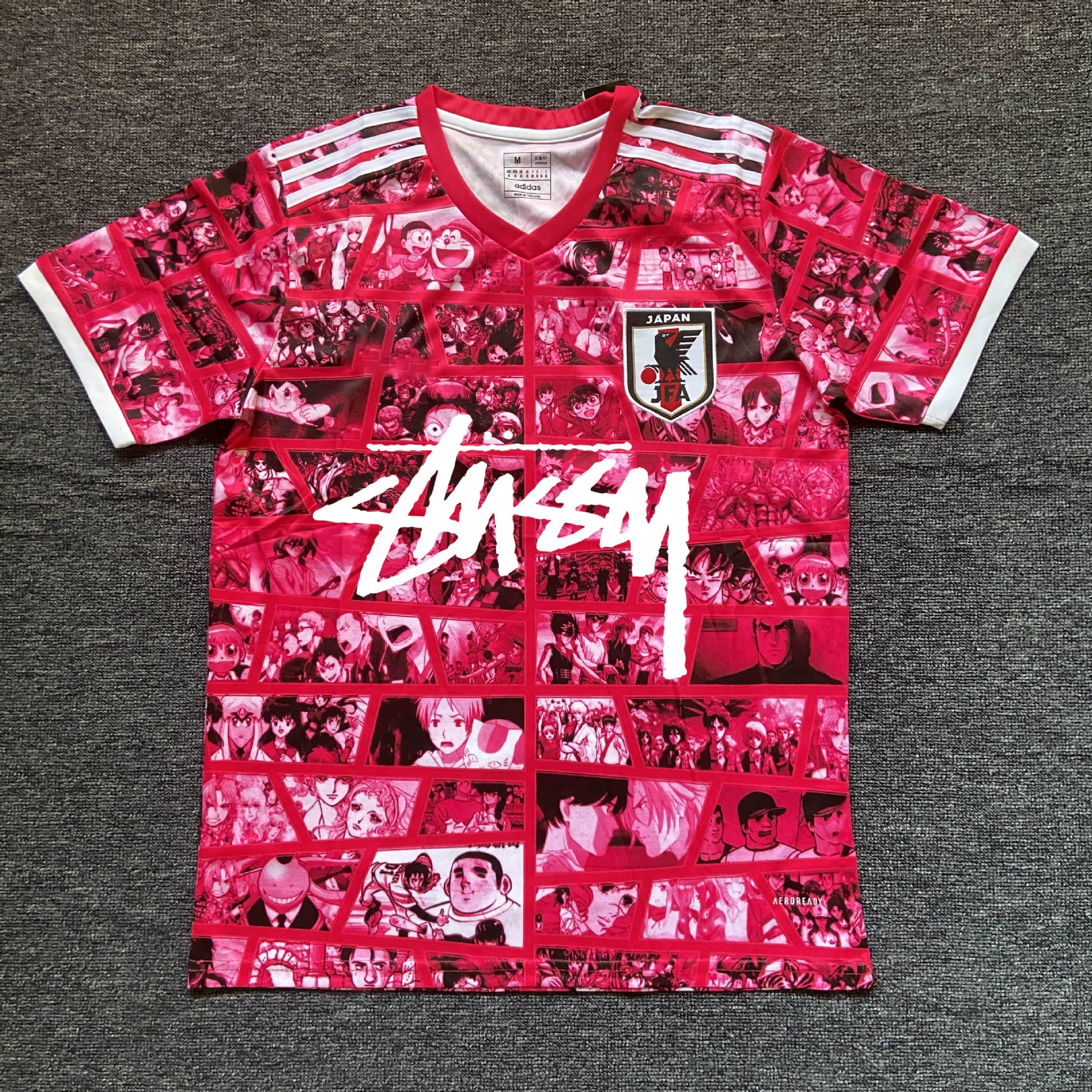 Футболка в японском стиле Stussy версия фанатский комплект джерси аниме Y3 японский самурай Гоку тренд совместное брендинг