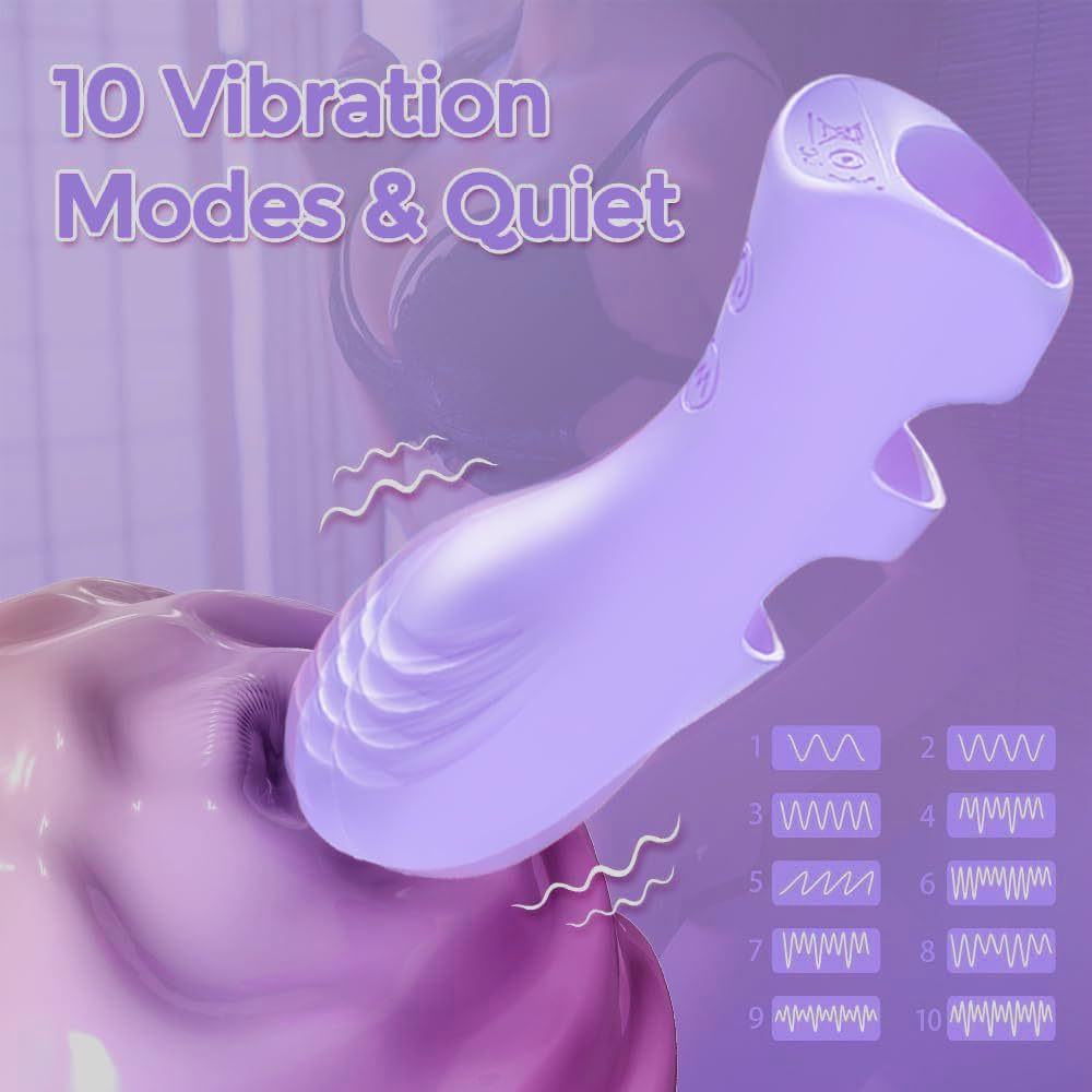 Star Shine Silikon-Vibrator mit 10 Frequenzen, Flirt- und Massagefunktion für Paare, Fingerhülle (Großhandel)_voghion.com