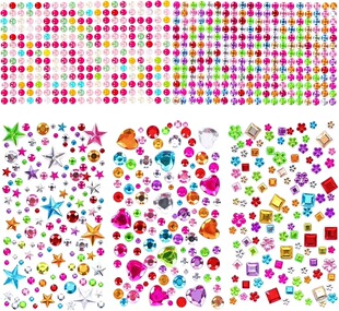 Cross-border supply popular starry gem stickers children's handmade DIY decorative shiny crystal diamond stickers in stock