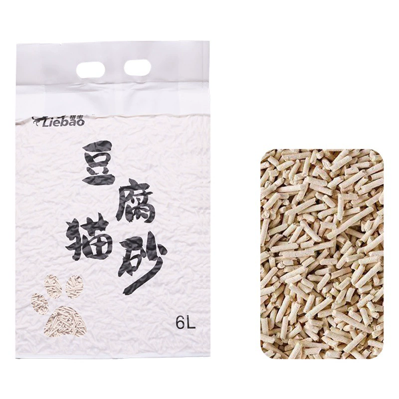 Наполнитель для кошачьего туалета Tofu 2.5kg Дезодорирующий комкующийся наполнитель для кошачьего туалета Бентонитовый песок Смешанный наполнитель для кошачьего туалета Tofu Sand Товары для кошек